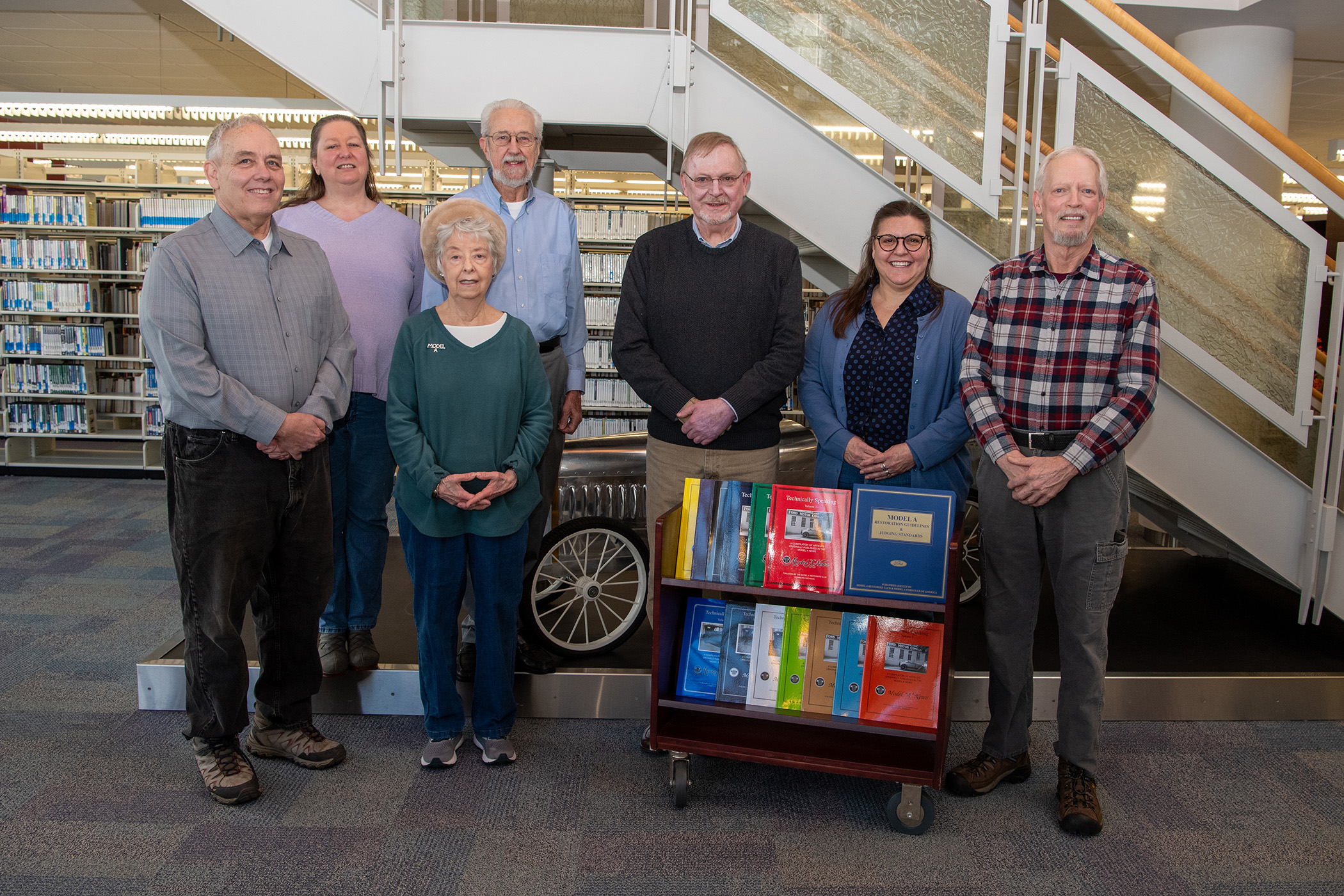 Model A Restorers Club donates book collection to library