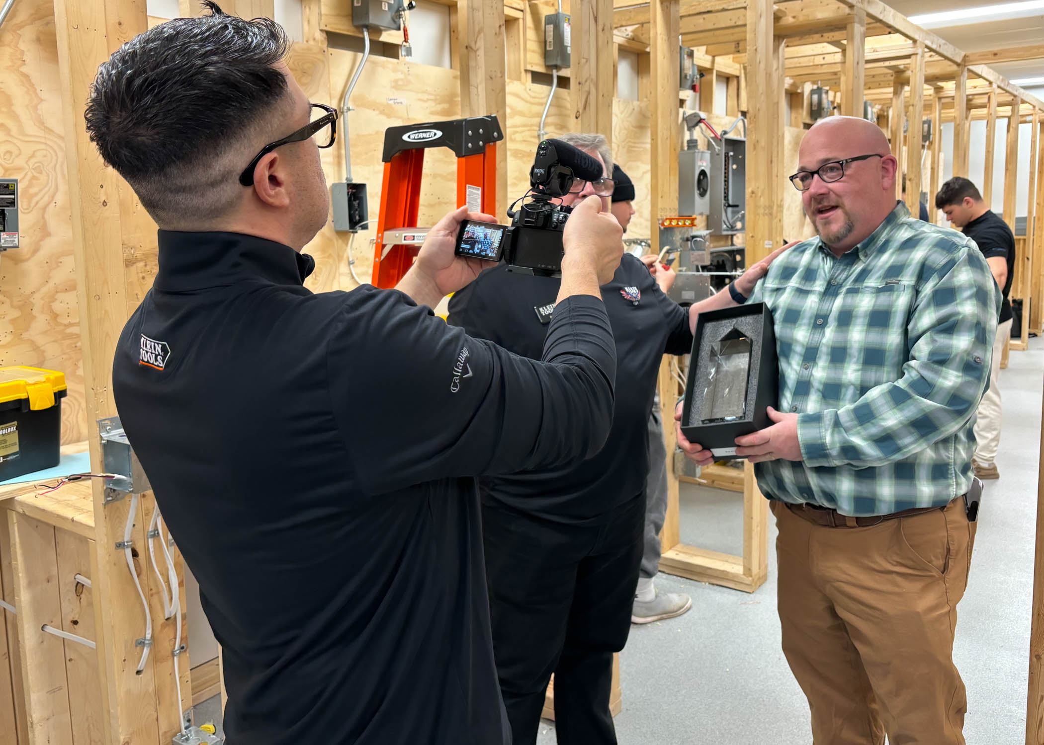 Klein Tools captures footage, honors electrical instructor