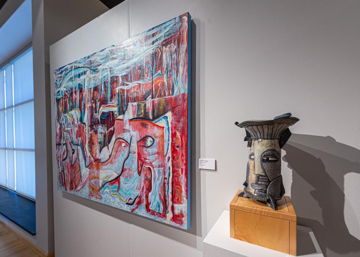 Eye see you: David W. Becker’s painting and Dave Stabley’s ceramic sculpture  