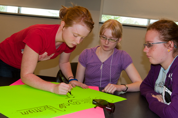 SMART Girls develop college recruitment posters for nontraditional careers.