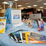 Students' library display honors surgical technologists.