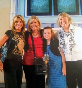 "Wheel of Fortune's" iconic Vanna White joins Kim A. Speicher; daughter, Katie; and mother, Stella Jones.