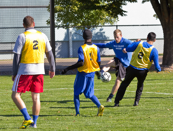 Former Wildcats return to campus for an alumni soccer game.