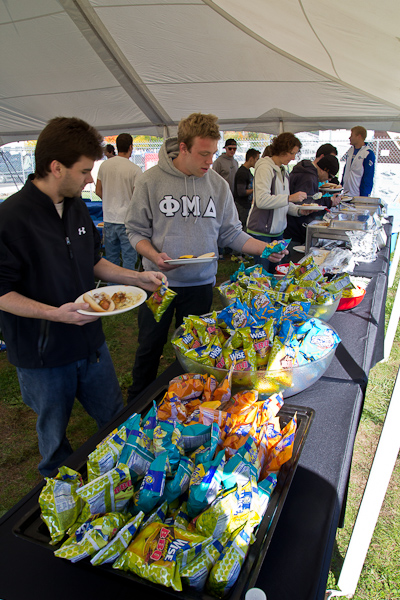 Homecoming hunger meets its match under the Dining Services tent.