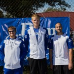 Honored during Senior Day at Saturday's tennis match were, from left, Brent A. Borton, Adam L. Smith and Nicholas P. Mancuso.