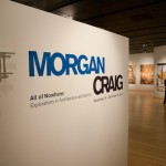 Opening night for a new exhibit, Morgan Craig's "All of Nowhere: Explorations in Architecture and Identity" in The Gallery at Penn College.