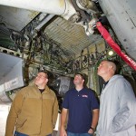 Aviation students get a closer look during public tours of the plane.