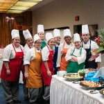 The class celebrates a culminating event in their baking and pastry arts education.