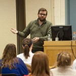 Jason Hopple answers students' questions.