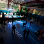 WinterFest bathes the Field House in atmospheric lighting.