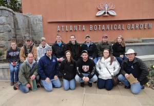 The group stopped at the Atlanta Botanical Garden on its way to Auburn University.