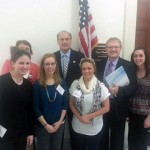 U.S. Rep Tom Marino (back row, second from left) meets with the Penn College group: Back row from left, Debra J. Lupert, Daniel K. Christopher and Brittany Temple, and, front row from left, Alia M. Smith, Erin L. Waltz and Tiffany M. Farran.