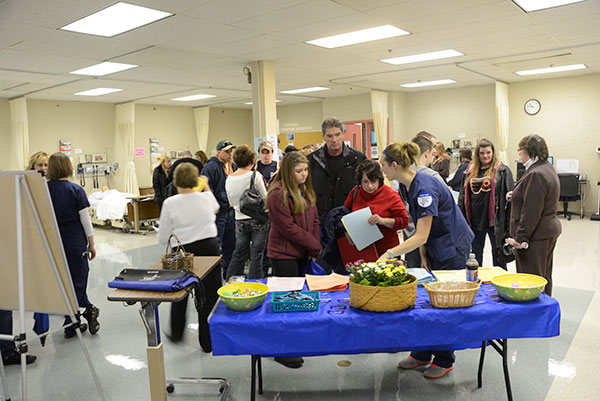 The bustle in the nursing lab was echoed across campus, as visitors sought out information about their academic majors of interest.