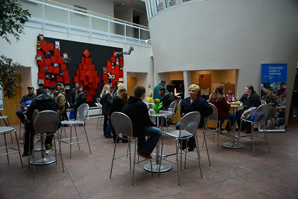Respite and refreshment in the SASC lobby