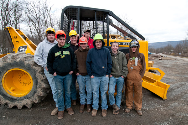 While checking out the array of equipment at Penn College, this buoyant group of students from Greater Southern Tier BOCES (Board of Cooperative Educational Services), Coopers Plains Campus, in Painted Post, N.Y., was more than happy to pause for a photo op. 