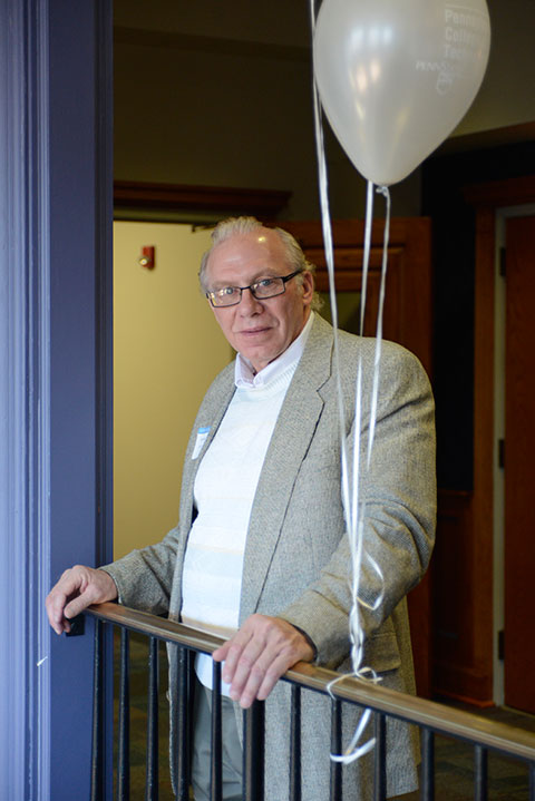 Van Johnson, a 1973 liberal arts graduate of Williamsport Area Community College, was among the greeters in the ACC.