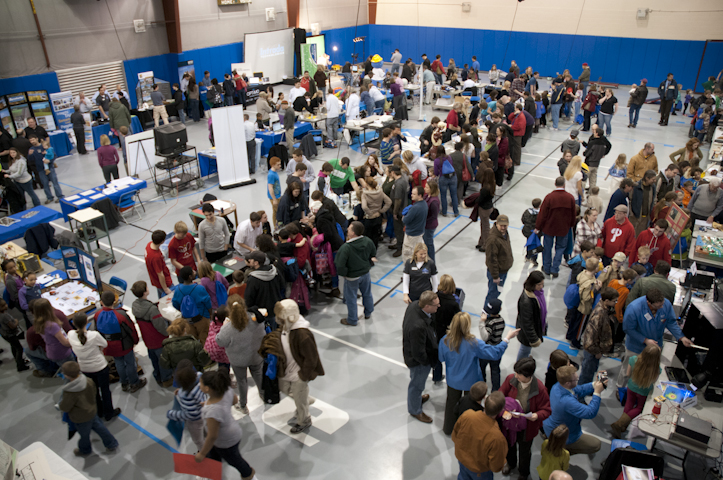 The Science Festival annually attracts a large crowd of families.