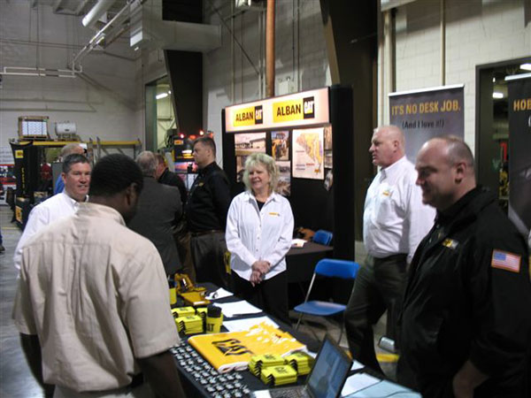 Caterpillar's familiar black and yellow are regularly on display at Penn College career events.