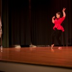 Dance Team member Aubree M. Richards, a nursing major from Mechanicsburg, "takes the stage" ...
