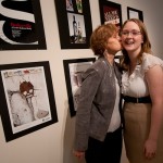 Crystal J. Broscious gets a kiss from Mary E. Szuhaj, who enjoyed seeing her granddaughter's artistic presentation. 