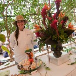 As cheery as the sunlight streaming through the KDR atrium, Lisa M. Hojnacki, a baking and pastry arts student from Downingtown, greets reception guests. 