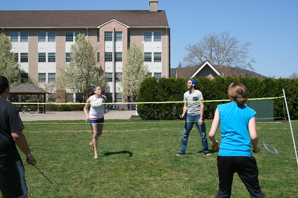 Ample spring sunshine provided the perfect backdrop for activities galore, from badminton ...