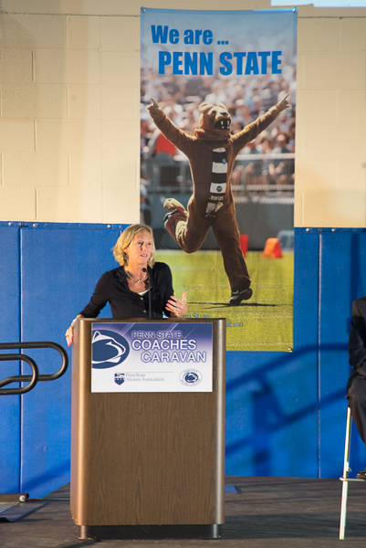 Coach Morett notes that next year marks the 50th anniversary of women's athletics at Penn State.