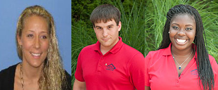April/May awardees, from left: Dana L. Reed, Jonathan F. DeRoner and Chesnya I. Cherelus