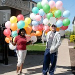 And at the end of a hard day, a backyard bash! Resident Assistants Chesnya I. Cherelus, a pre-physician assistant student from Elmont, N.Y., and Darren S. Kanagy, a manufacturing engineering technology major from Huntingdon, prepare for an evening cookout for residents of the Campus View Apartments.