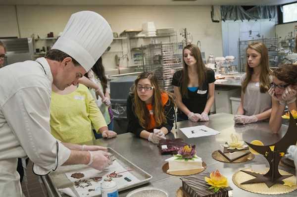 Under the direction of Chef Charles R. Niedermyer, instructor of baking and pastry arts/culinary arts, South Williamsport students learn the skills of a chocolatier.
