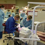 Applying sealants in the dental clinic