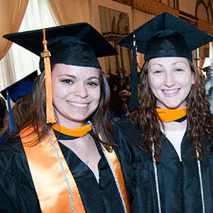 May 2013 Penn College graduates Kristina M. Wisneski, Whitehall (left), and Megan E. Endres, Wyoming, received the Award of Excellence from the college’s School of Hospitality.