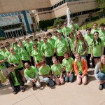Clad in not-so-nondescript neon T-shirts, the group gathers outside the Breuder Advanced Technology and Health Sciences Center.