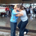 Penn College Police Officer/Investigator Jen J. Bowers (right), with Ellen K. Cero, secretary to the director of college health services, demonstrates techniques for fending off an attacker