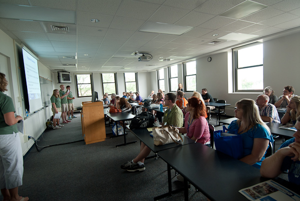 Katie L. Mackey, coordinator of off-campus living and commuter services (left), addresses a sampling of related concerns – including campus resources and the shifting dynamic between parents and college students under the same roof.