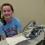 A smile that says "Success" in a Lego robot exercise