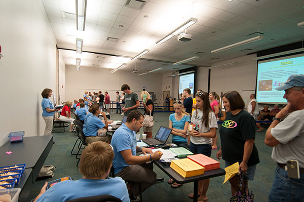 ... where college employees met their needs and answered their last-minute questions.