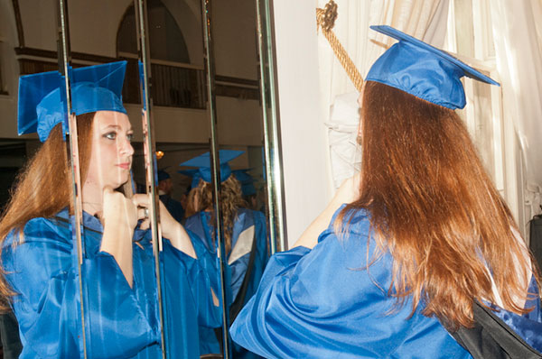 Final touches at the Genetti-ballroom staging area