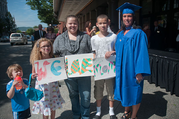 “We love mom.” Mom is Amy L. Turner, a nursing grad ...