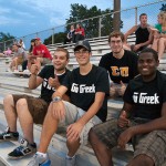 Sigma Pi brothers bolster the evening's Greek contingent.