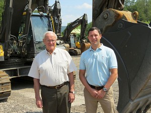 William J. Flood, chairman of the board for Highway Equipment & Supply Co. (left), and Ryan Flood, company vice president.