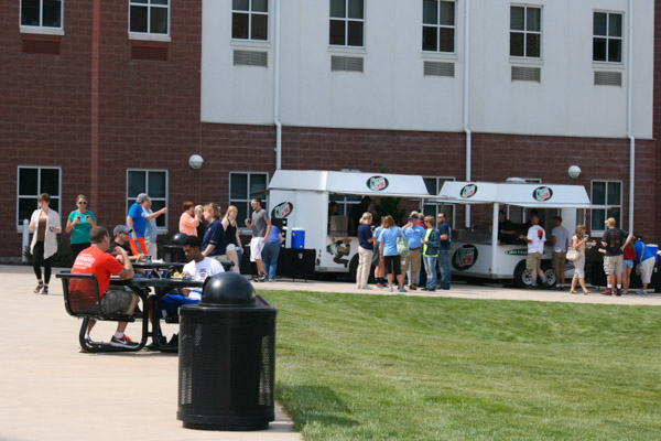 Refreshment trucks were a popular site near Dauphin Hall. 