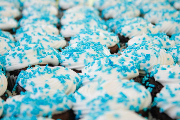 ... and cupcakes (appropriately sprinkled in Penn College blue) were gobbled down. 