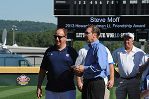 Steven J. Moff, with Stephen D. Keener, president and chief executive officer of Little League International