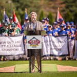 A gem among summer traditions, the Little League Baseball World Series is officially opened with the help of college President Davie Jane Gilmour.