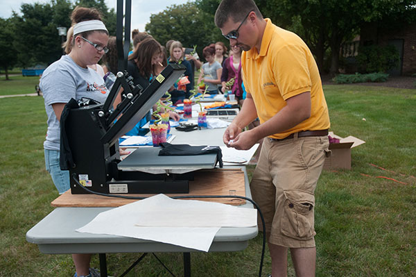 Personalized T-shirts mark the occasion.