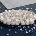 Diamonds and doubloons adorn a tempting tray of banana-rum cupcakes.