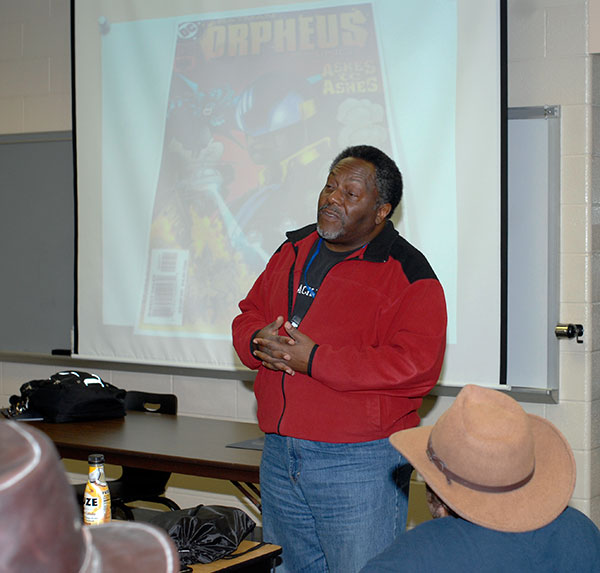 2012 presenter Alex Simmons returns to campus, telling comics fans that they have the right to expect quality and positive messages from their favorite artists.