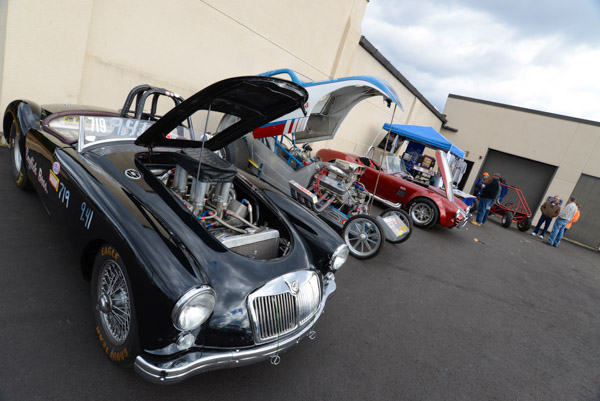 Classic cars are part of an SME display.