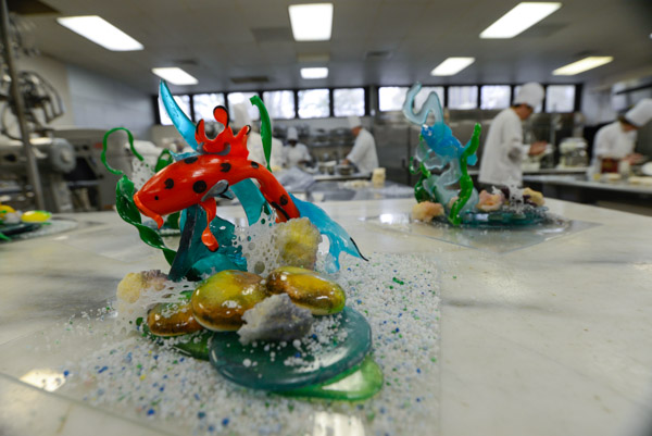 Back-of-the-house: sugar art on display in the baking and pastry lab ...